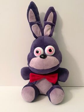 Five Nights at Freddy’s Bonnie Plush 15” Purple Bunny w/ Red Bow No Tag
